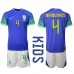 Brazilië Marquinhos #4 Babykleding Uitshirt Kinderen WK 2022 Korte Mouwen (+ korte broeken)